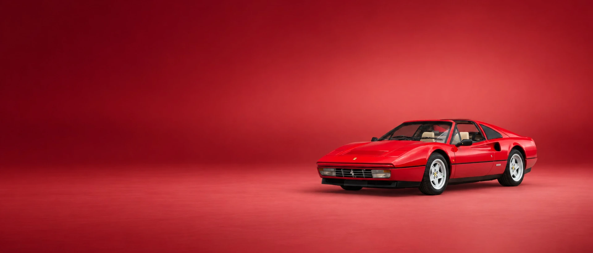 Ferrari 328 GTB / GTS, front three-quarter view in a colour-matched studio