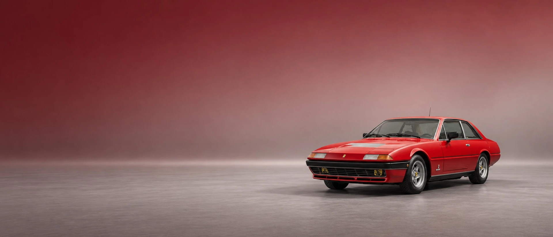 Ferrari 400 / 400i / 412, front three-quarter view in a colour-matched studio