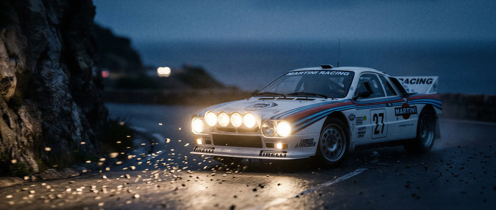 Lancia Rally 037 Evolution 2 in a white Martini colour scheme