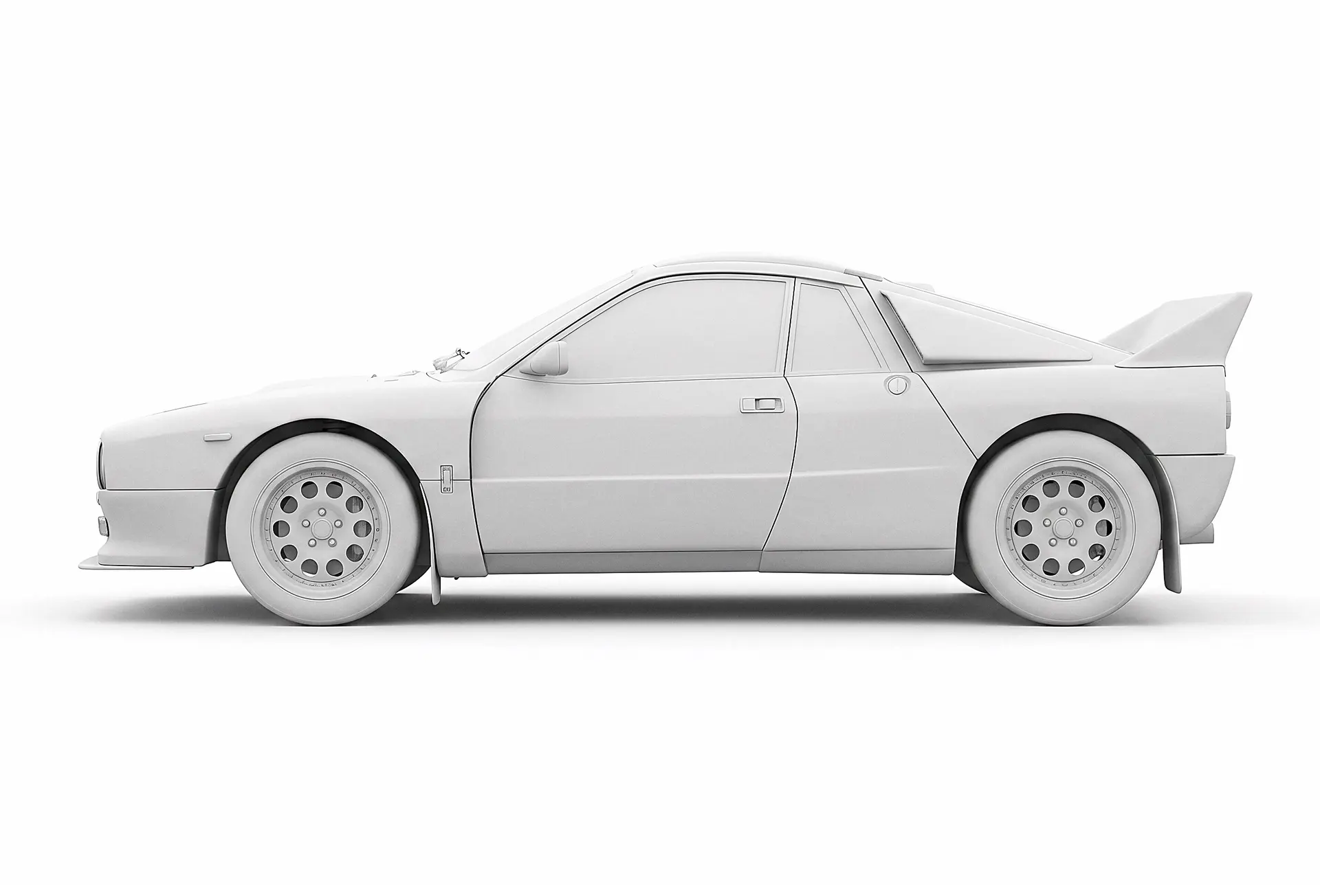 White styling model of the Rally 037 Evolution 1