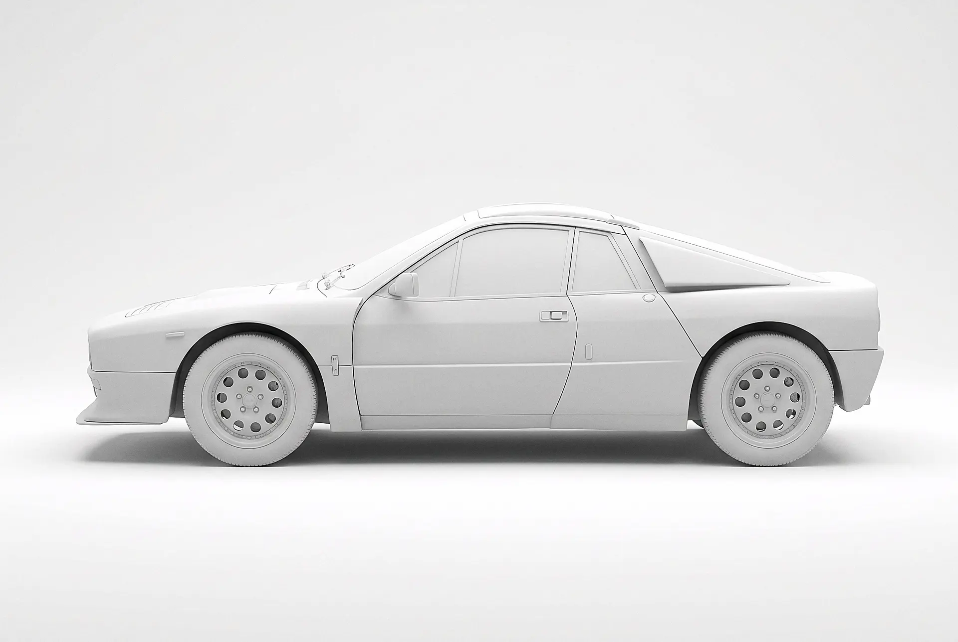 White styling model of the Rally 037 Stradale