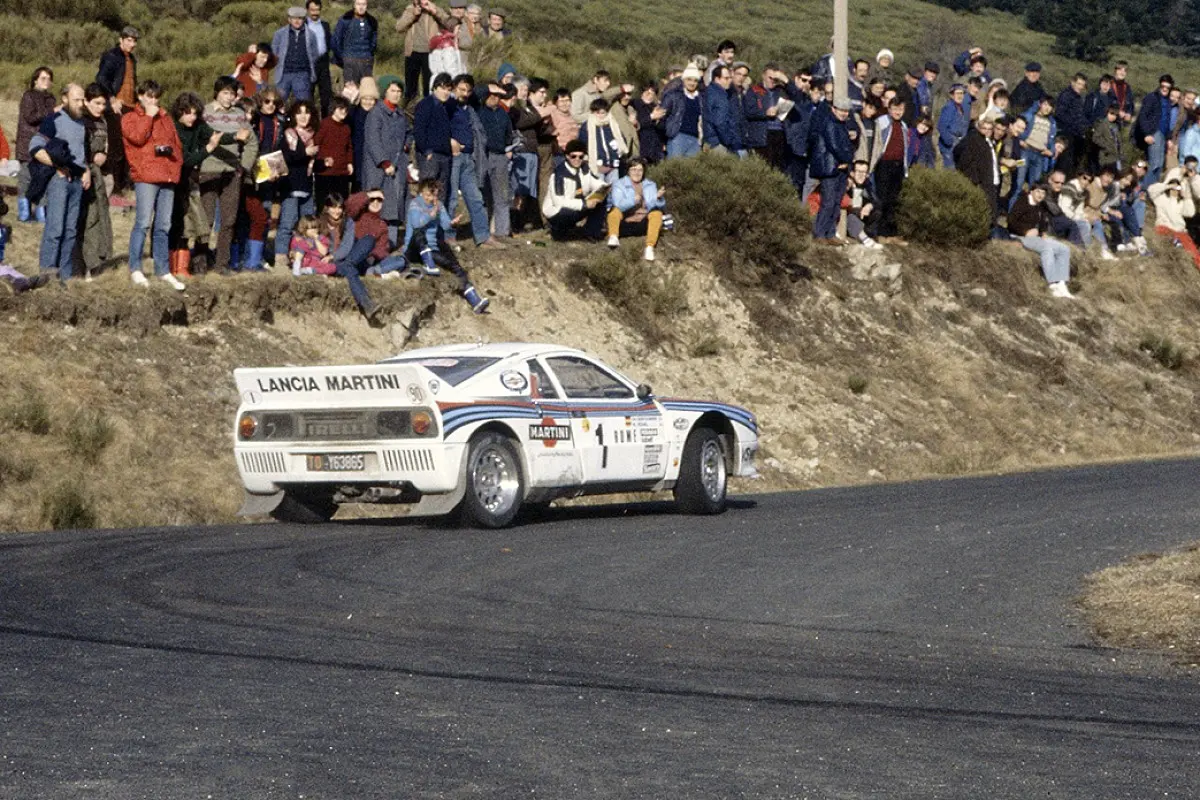 Röhrl and Geistdörfer's Martini Rally 037 at Monte Carlo in 1983