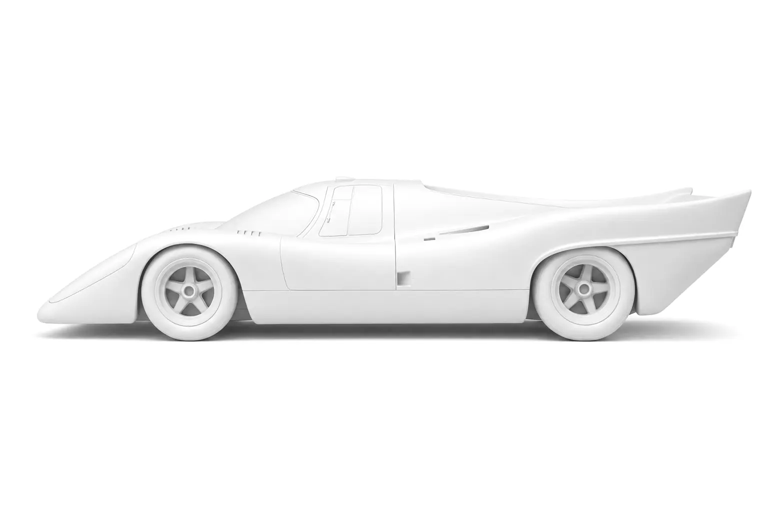 White styling model of the Porsche 917 LH long-tail coupé