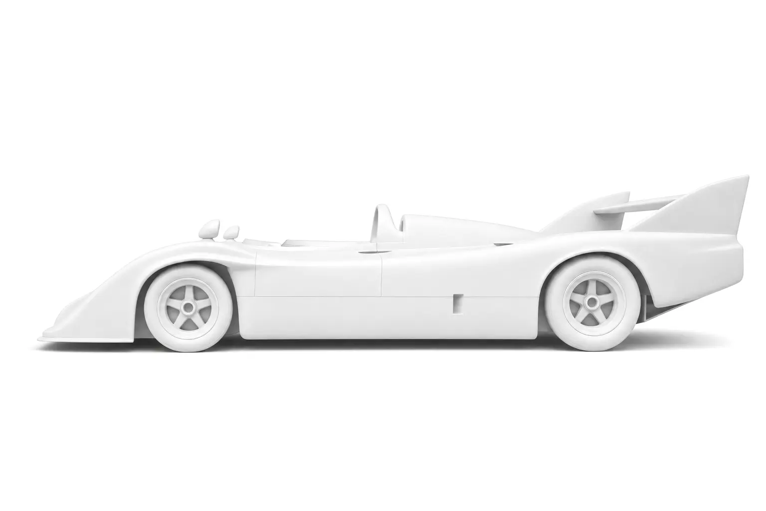 White styling model of the open Porsche 917/30 Can-Am spyder