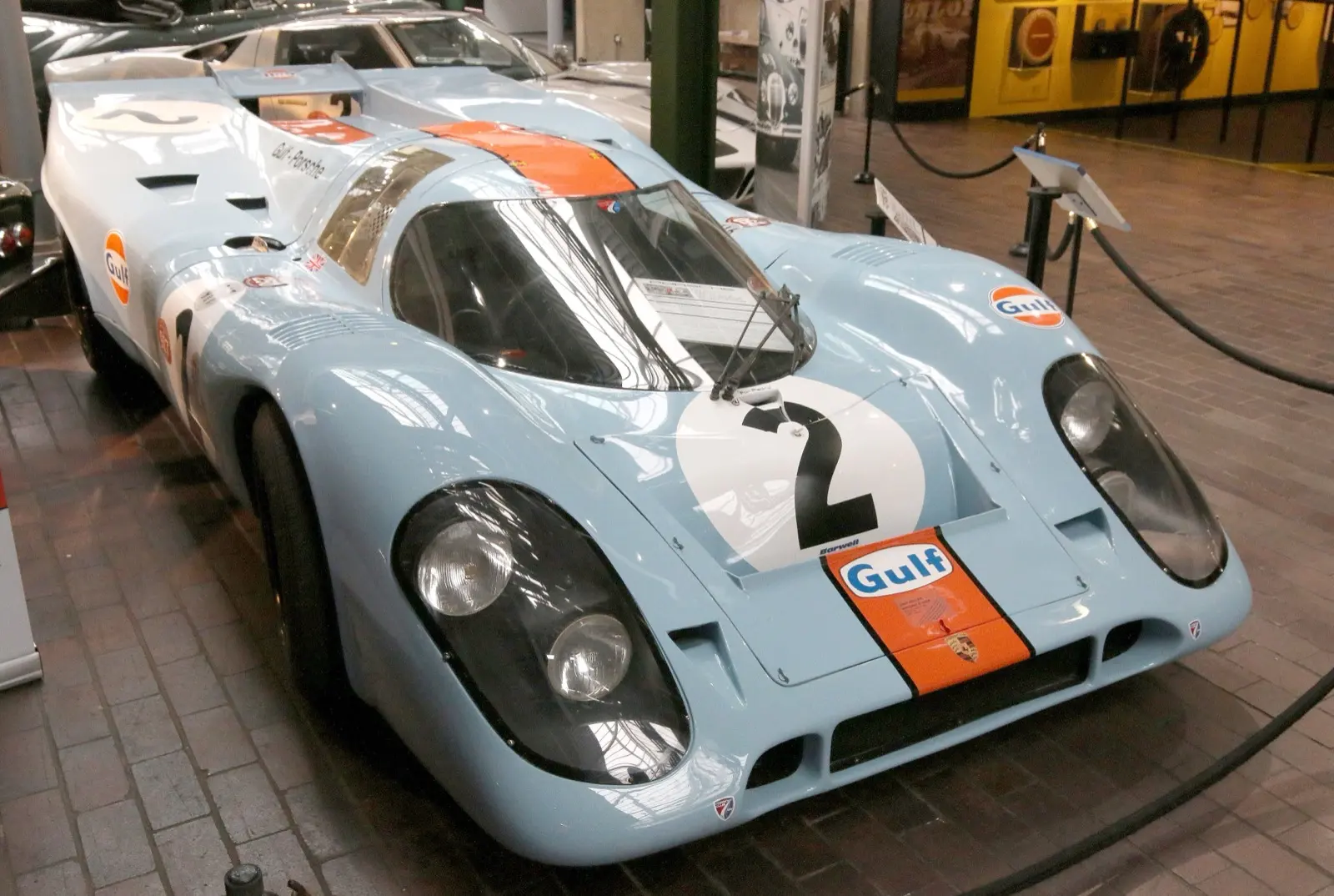 Porsche 917 K in Gulf livery, head-on